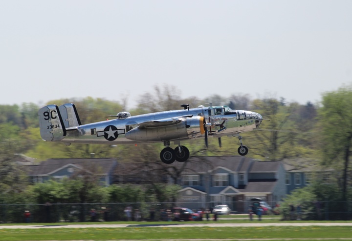 Warbirds And Airshows - 2017 B-25 Fly-Over At The Air Force Museum